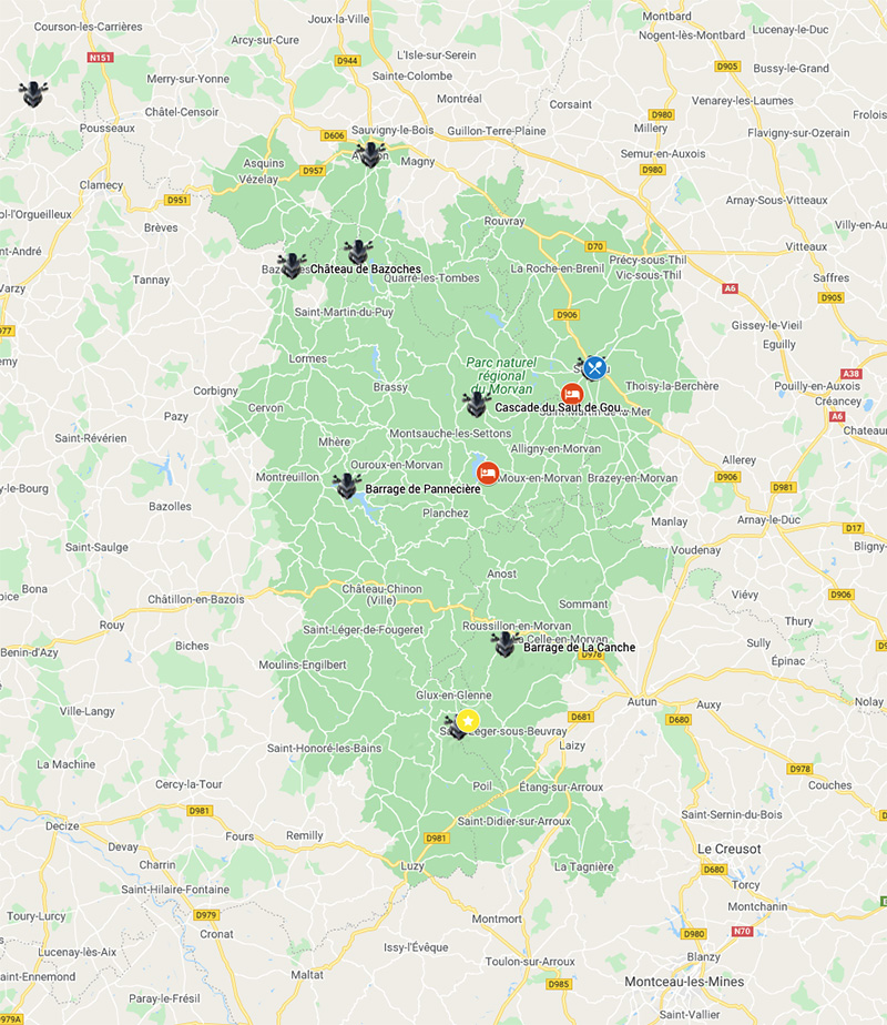 Morvan GPX Moto sur My Map Google